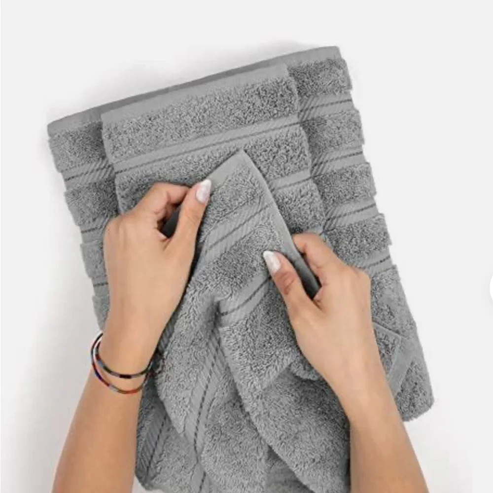 American Soft Linen 6 Piece Luxury Hand Towel Set.  100% Turkish Cotton.  New.